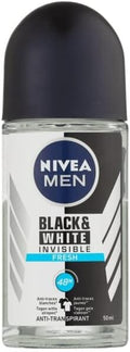 NIVEA MEN ROLL ON INVISIBLE BLACK & WHITE FRESH 50ML