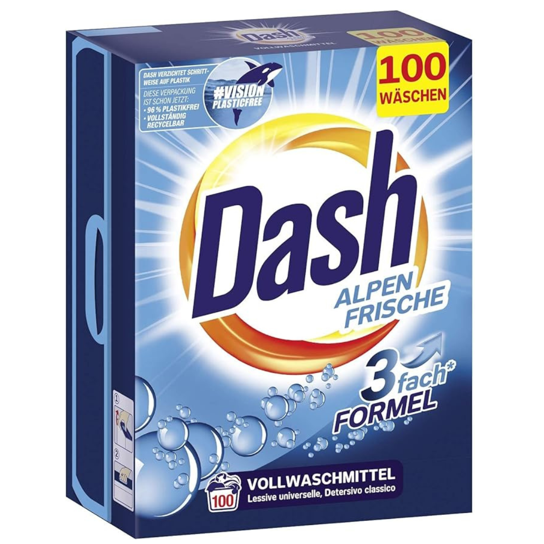 DASH Waschmittel Alpen frische 100 scoops - 6 kg